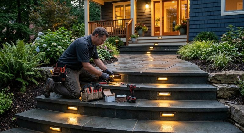Walkway Lighting Installation in Kansas City, KS